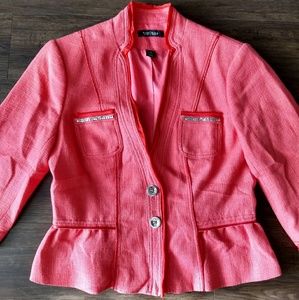 WHBM Salmon Peplum Blazer Perfect for Easter 🐇